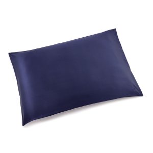 Silk Pillow Cover in Navy