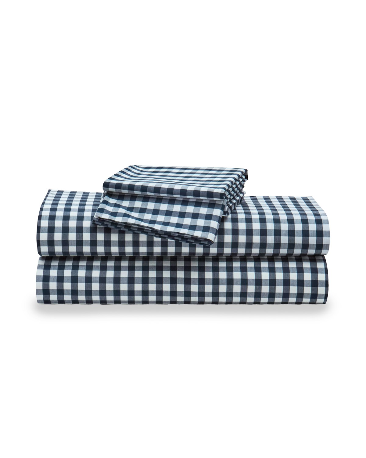 Navy French Ticking and Navy Gingham Bedding Set - Image 4
