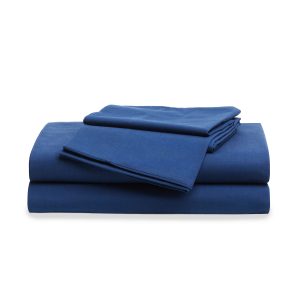 Luxe Premium Percale Bed Sheets in Navy