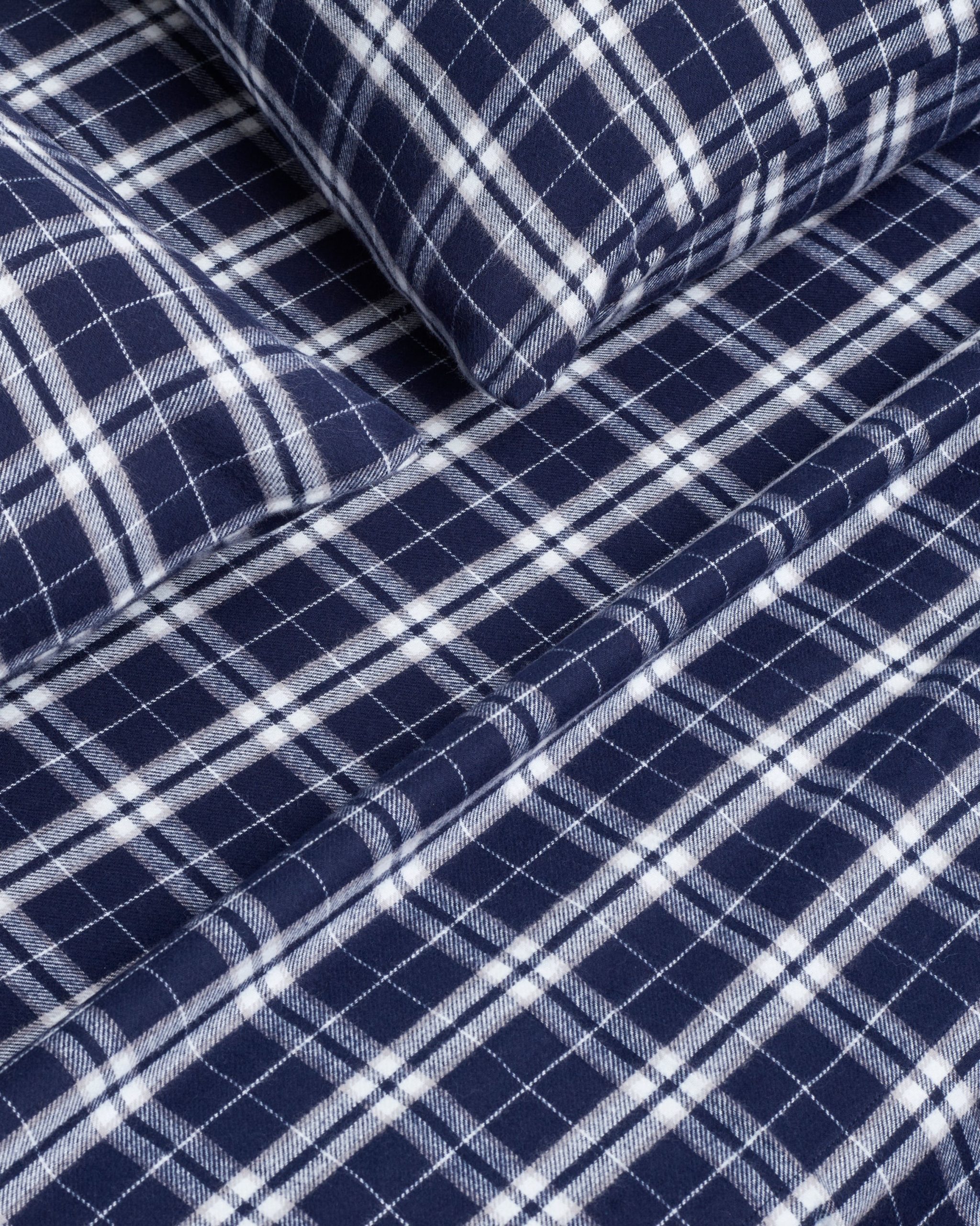 Flannel Bed Sheet Set in Oxford Tartan - Image 2