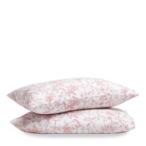 Luxe Premium Percale Pillow Case in Pink Timeless Toile