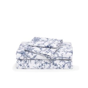 Luxe Premium Percale Bed Sheets in Timeless Toile