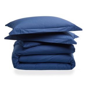 Luxe Premium Percale Duvet Set in Navy