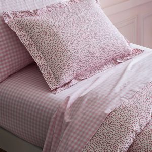 Sweethearts and Pink Gingham Bedding Set