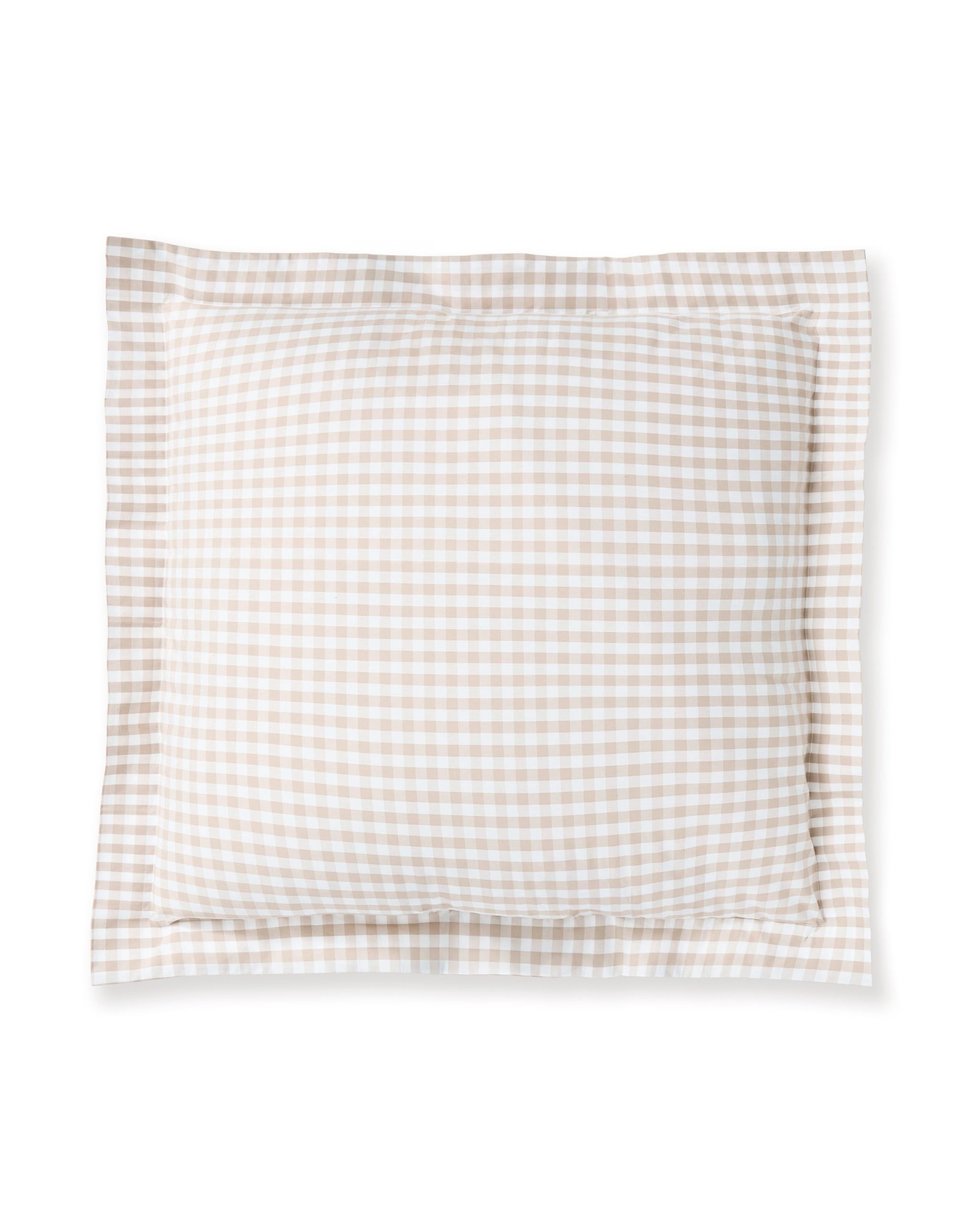 Luxe Premium Percale Euro Sham in Camel Gingham